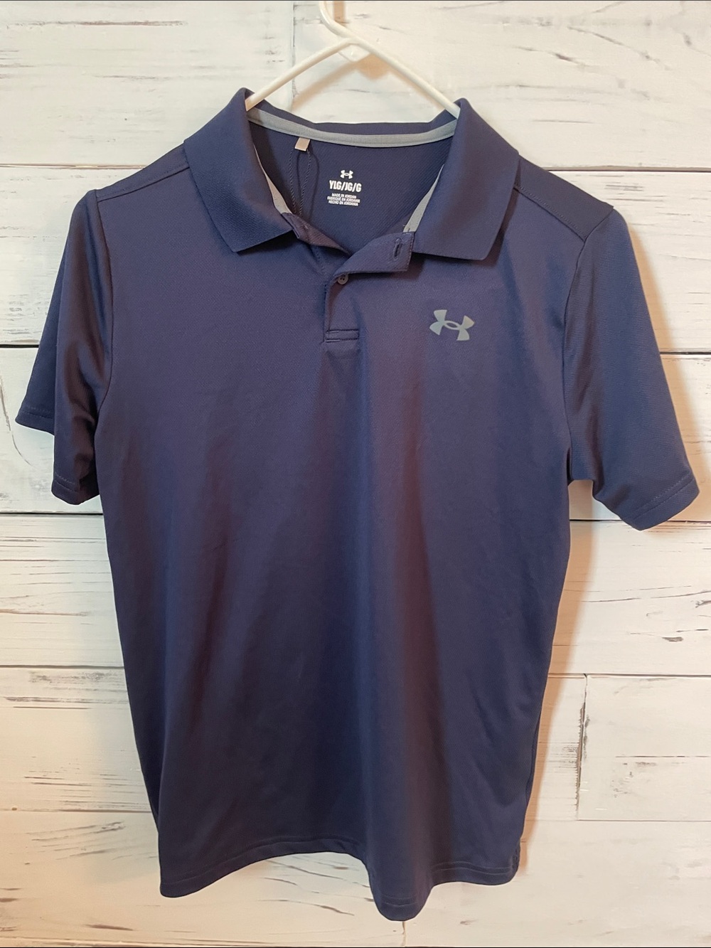 Under Armour Boys Dark Blue Performance Polo